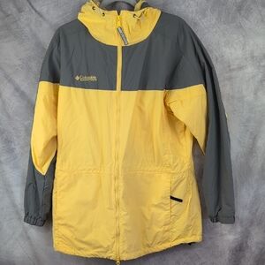 Columbia WomensTwo-Tone Yellow and Gray Windbreaker Xl